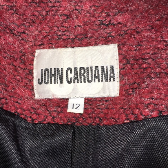 John Caruana Red Mohair blend EUC badazz  Stylists Coat - Picture 5 of 10